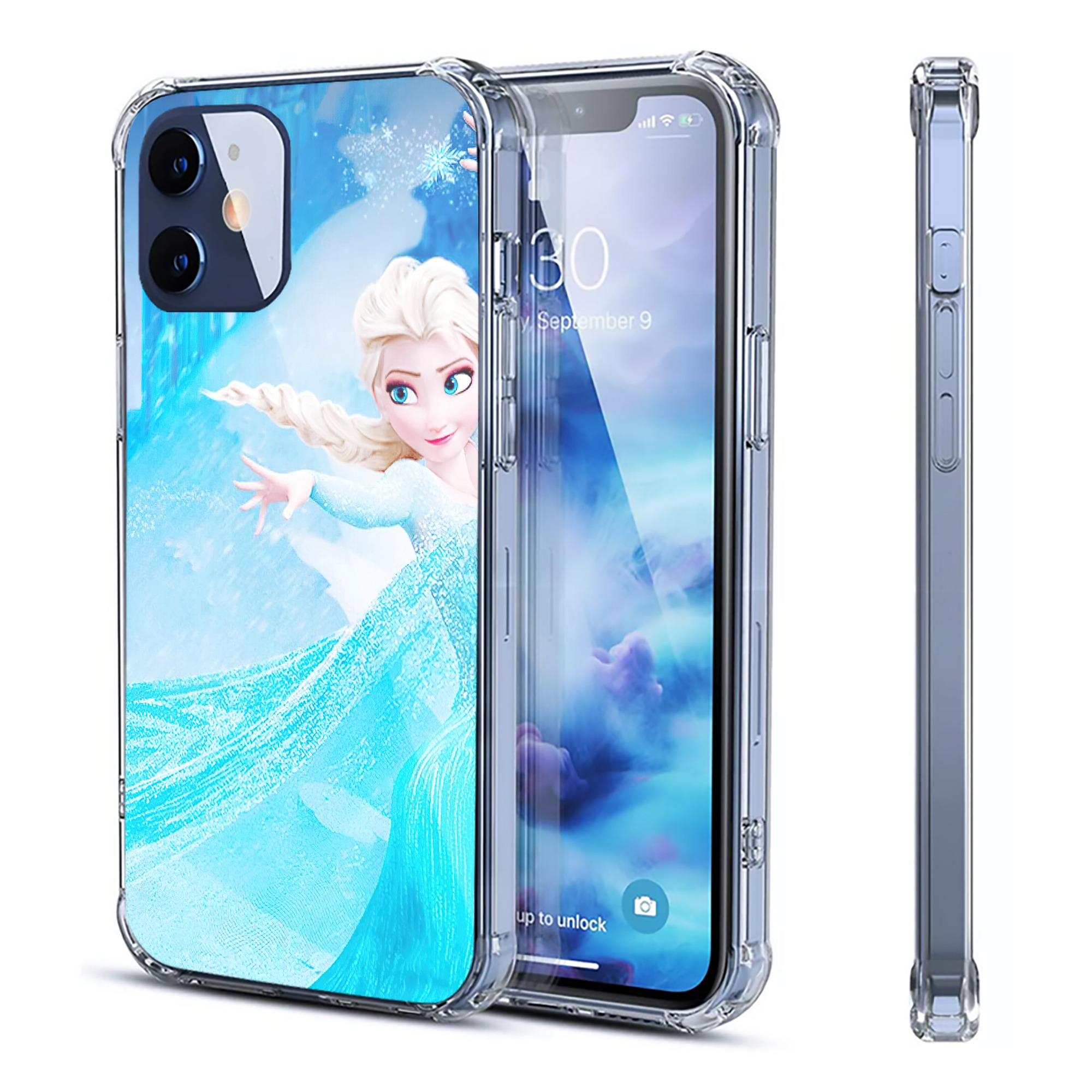（画像用） アナと雪の女王 アンナ エルサ Frozen Anna Elsa 【iPhone 12シリーズ対応】透明スマホケース（クリアソフトケース）